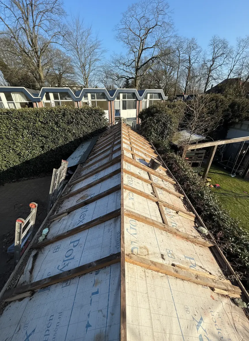 Complete dakrenovatie met nieuwe dakpannen en isolatie