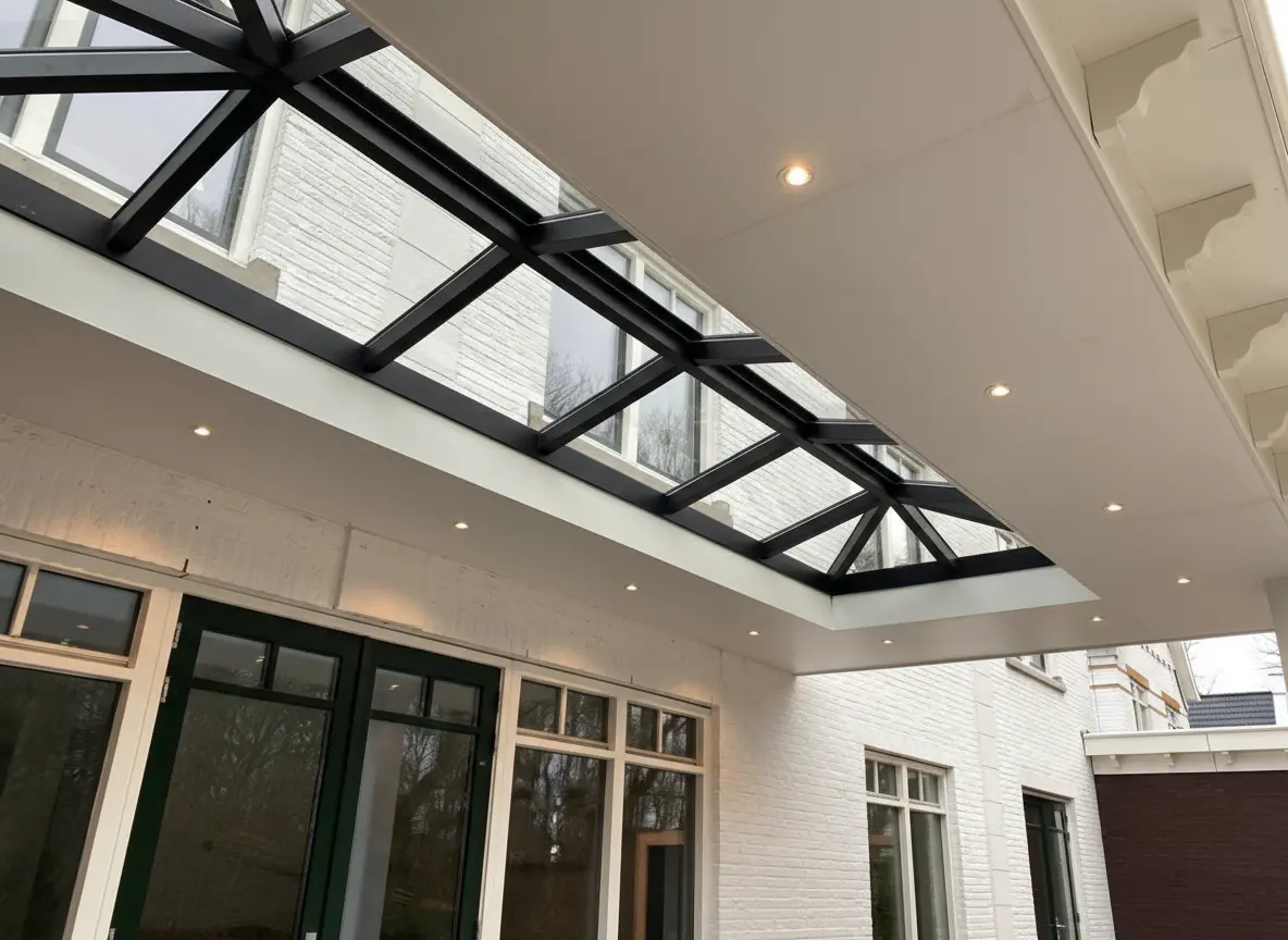 Moderne glazen dakkapel geplaatst door IJpelaar